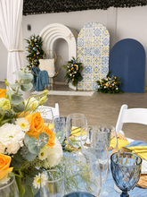Cargar imagen en el visor de la galería, Paquete Baby Shower Mediterráneo Azul y Amarillo