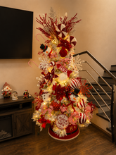 Cargar imagen en el visor de la galería, Arbolito Navideño en Renta – Estilo Taller de Santa (Nevado)