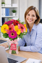 Cargar imagen en el visor de la galería, Jarrón de Gerberas Multicolor
