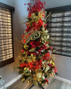 Tema: “Clásico Navideño Dorado & Rojo” ✨🎄