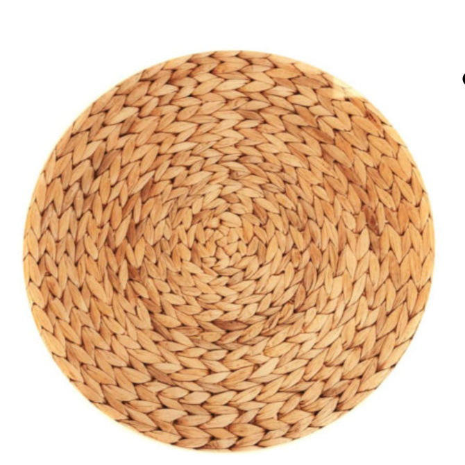 Bajo Plato de Mimbre Natural [Renta]