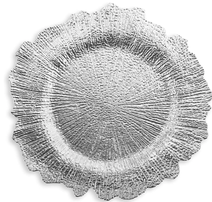 Bajo Plato Ondulado Plata [Renta]