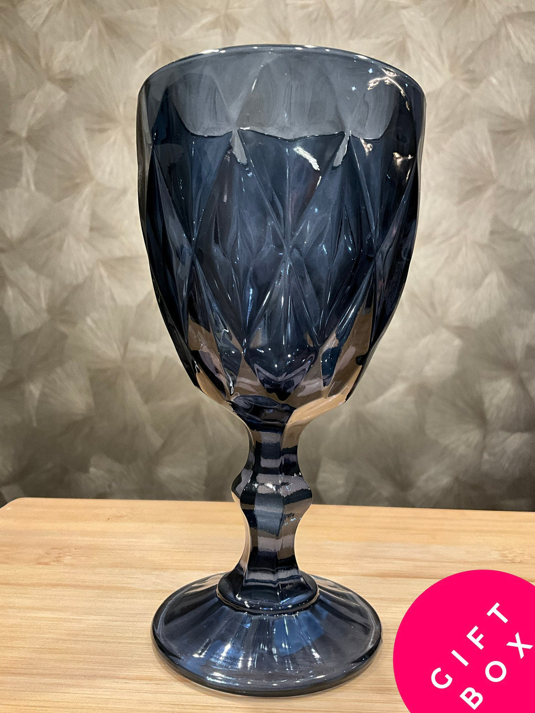 Copa Azul Navy de Cristal Tallado [Renta]