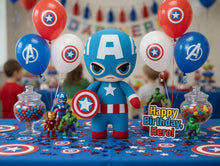 Cargar imagen en el visor de la galería, Capitán América de Fieltro – 35 cm | Hecho a Mano

