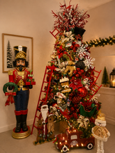 Cargar imagen en el visor de la galería, Arbolito Navideño en Renta – Estilo NOEL Grand Nutcracker Red Truck Santa Snowman Tartan
