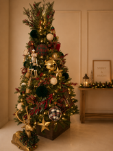 Cargar imagen en el visor de la galería, Arbolito Navideño en Renta – Estilo Scottish Plaid &amp; Gold

