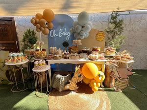 Mesa de postres - Winnie the Pooh + decoración