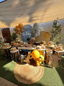 Mesa de postres - Winnie the Pooh + decoración