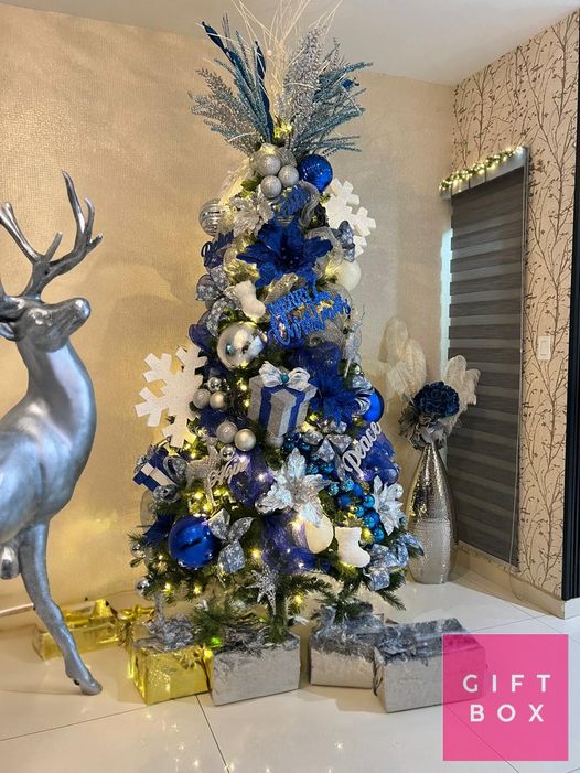 Arbol temático: “Blue Winter Wonderland”