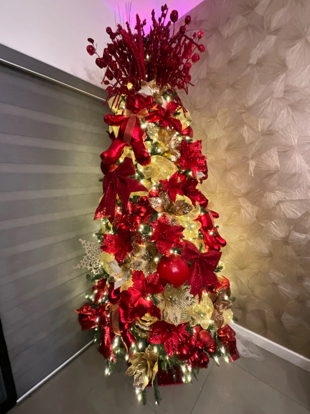 Arbol temático “Navidad Clásica Rojo & Oro”