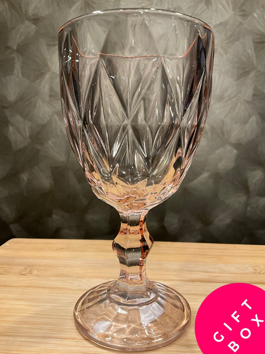 Copa Rosa de Cristal Tallado [Renta]